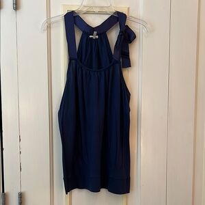 Elegant Navy Blue Women's Top